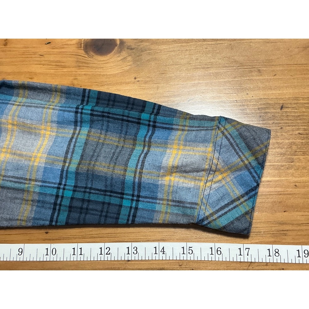Pendleton Womens Plaid Shirt Cotton Flannel Large Petite Coastal Cabincore Fall - Picture 9 of 10